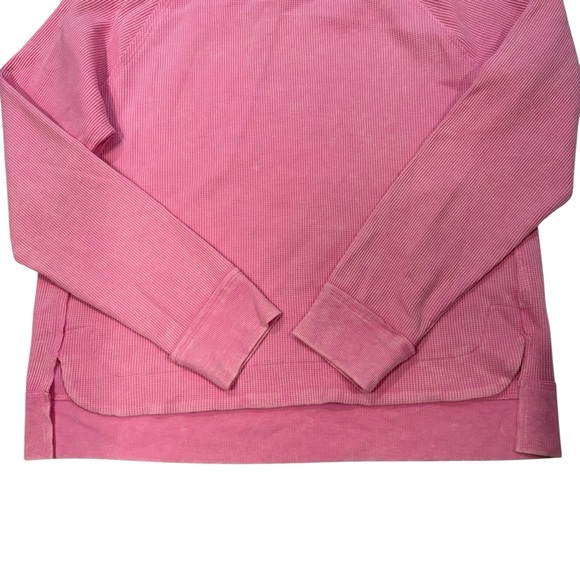 Sunnyside by SUNDRY Pink Stonewashed Waffle Knit Pullover Top, Sz Lg - Picture 11 of 14